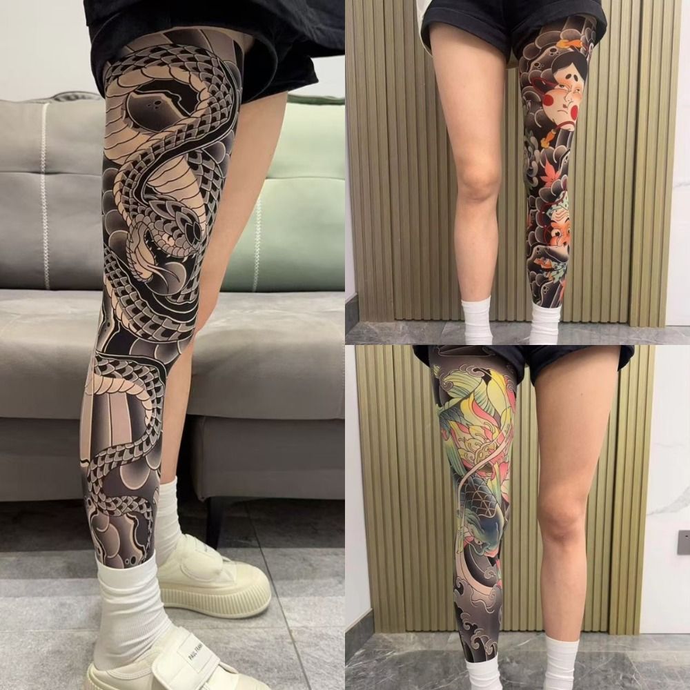 Full Leg Fake Tattoo Socks Pri - Fishing Socks review and price