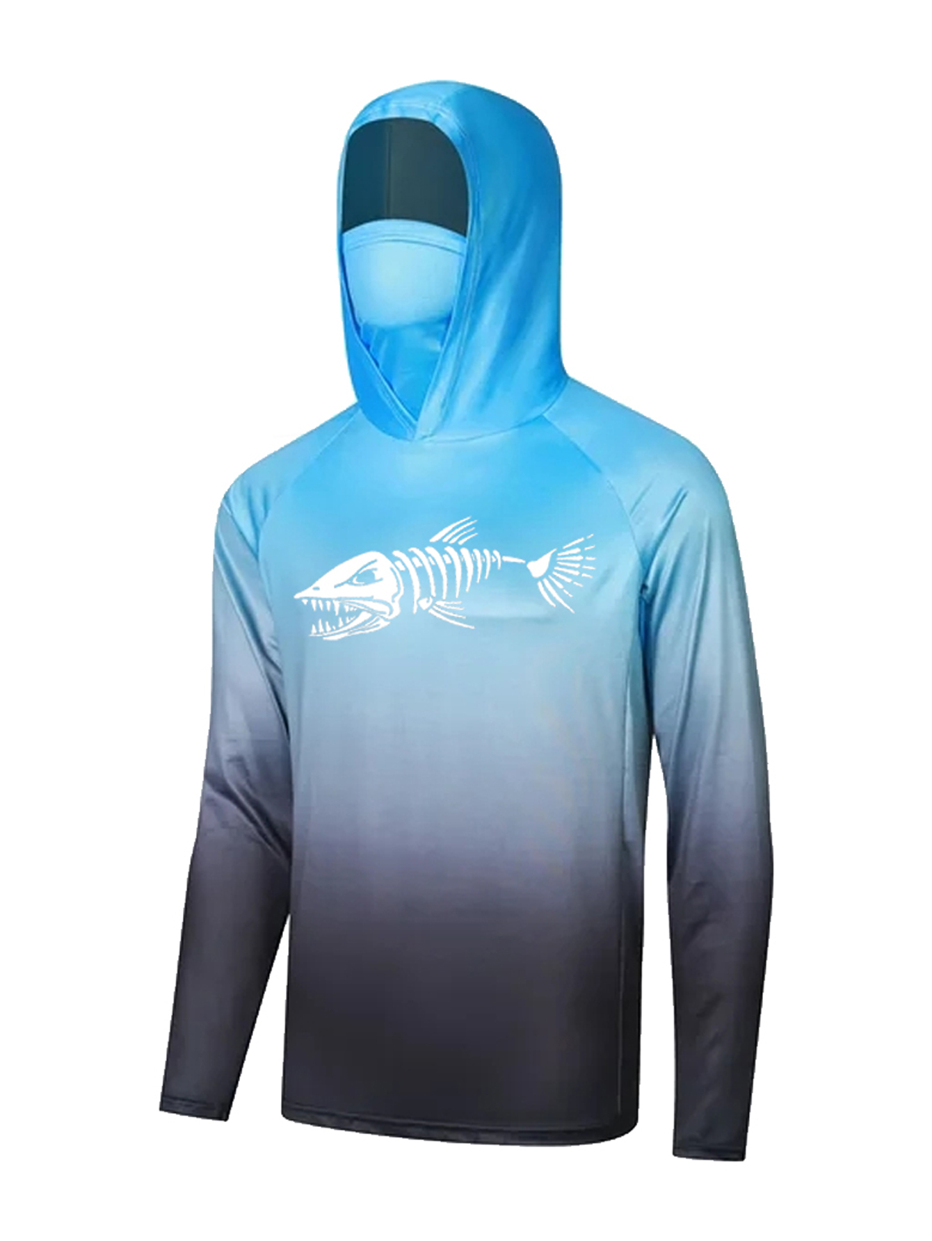 UPF 50+ Hooded Fishing Clothes - Fishing Mask Sun Protection review and price
