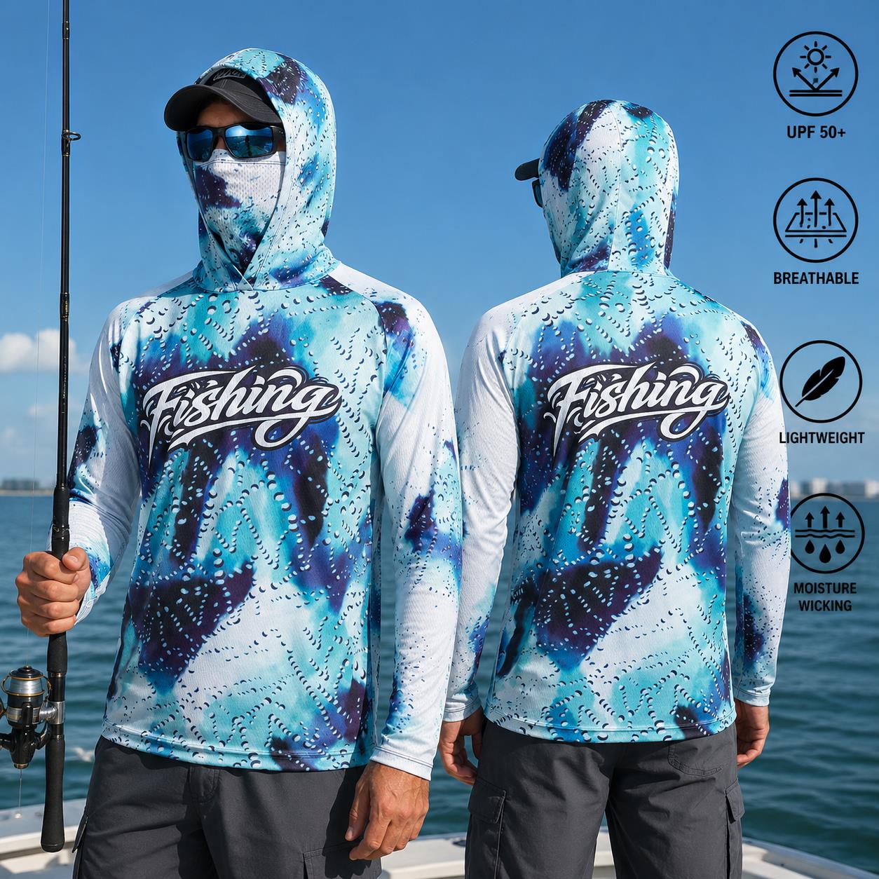 Fishing Shirt Hooded Men Fishi - Fishing Mask Sun Protection review and price