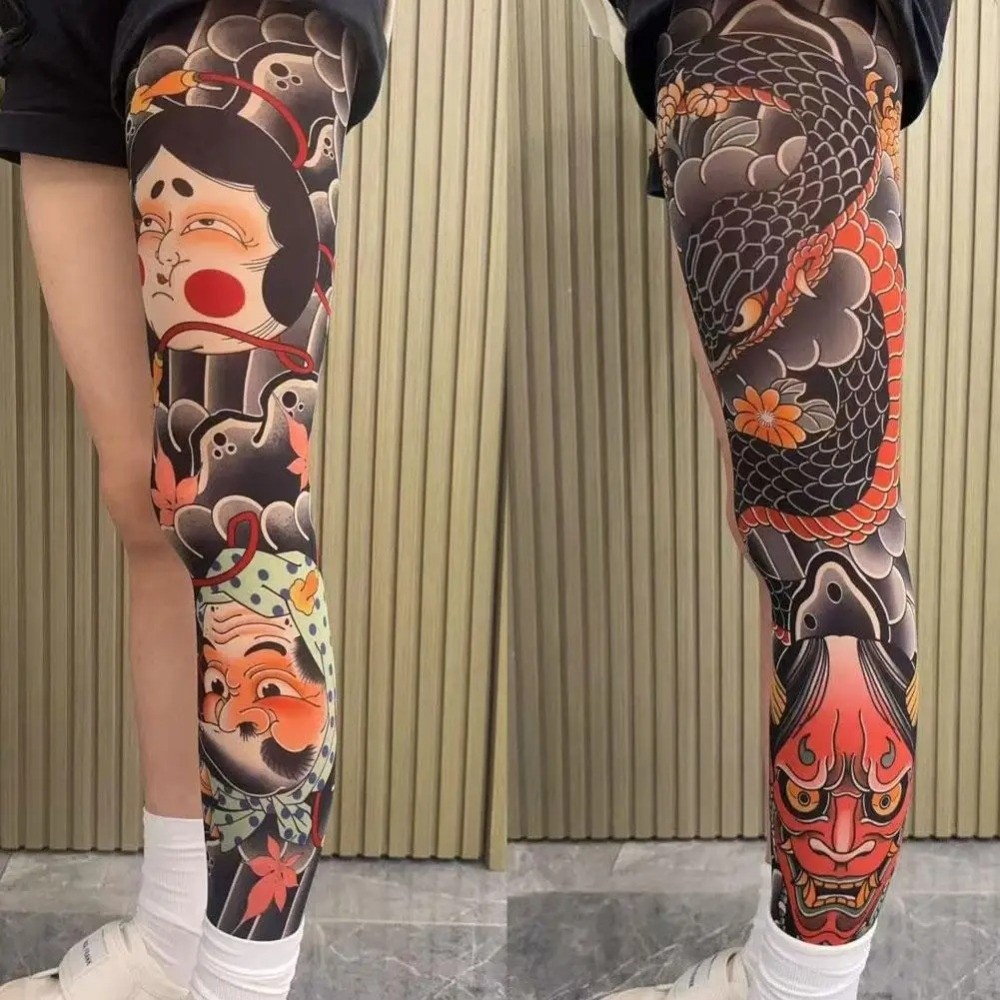 New Full Leg Fake Tattoo Socks - Fishing Socks review and price